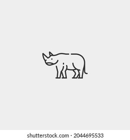 Rhino vector icon illustration sign