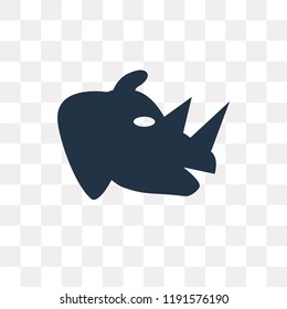 Rhino vector icon isolated on transparent background, Rhino transparency concept can be used web and mobile