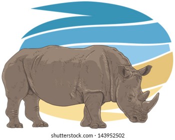 Rhino Vector Illustration