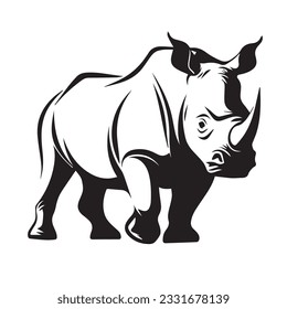 rhino vector illustration simple outline drawing