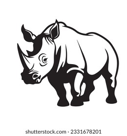rhino vector illustration simple outline drawing