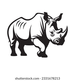 rhino vector illustration simple outline drawing