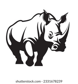 rhino vector illustration simple outline drawing