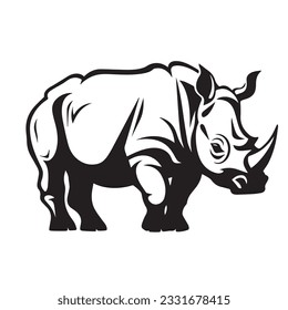 ilustración vectorial rinoceronte simple