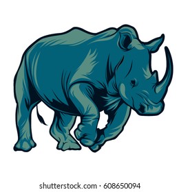 Rhino Vector isolated on black background