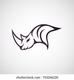 rhino vector logo icon illustration