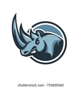 rhino - vector logo/icon illustration