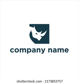 Rhino vector ,logo,outline, tmplate with black and white colour