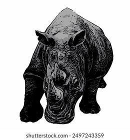 Rhino vektor ilustration isolated design template 
