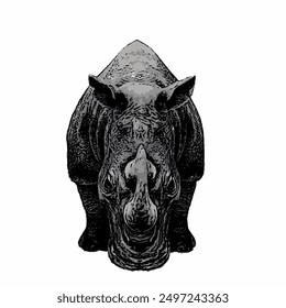 Rhino vektor ilustration isolated design template 