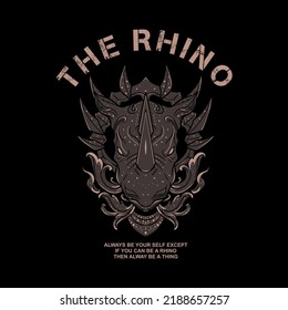 The Rhino Vintage Vector Illustration