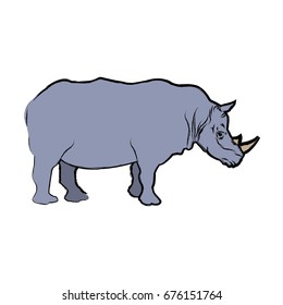 rhino wild animal africa exotic mammal