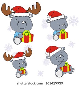 rhino xmas baby claus gift set