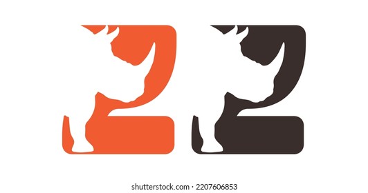 Plantilla de símbolo del icono del vector del logotipo Z del rinoceronte. Ilustración del vector rinoceronte. Vector de rinoceronte Z