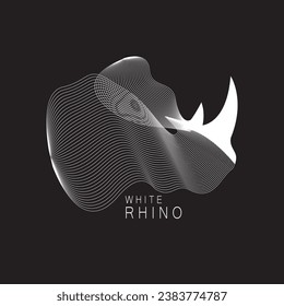 rhinoceros is an abstract figure from lines