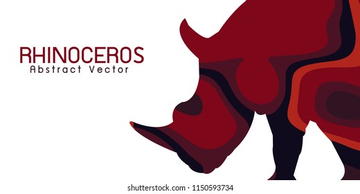 rhinoceros Abstract illustration vector 