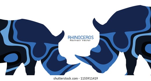 rhinoceros Abstract illustration vector 