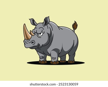 ein Nashorn mit einem wütenden Ausdruck