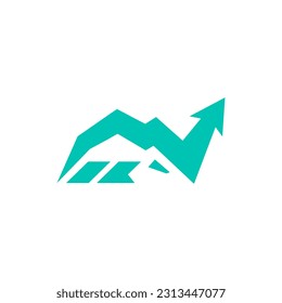 Rhinoceros animal with Advertising Finance Statistic Bar Logo Design Vector