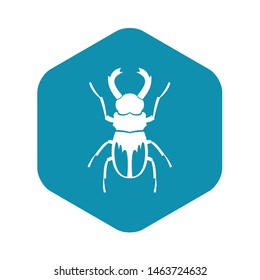 Rhinoceros beetle icon. Simple illustration of rhinoceros beetle vector icon for web