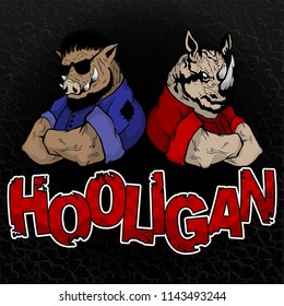 Rhinoceros and boar is a bully on the texture of the skin.