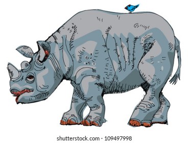 rhinoceros - cartoon