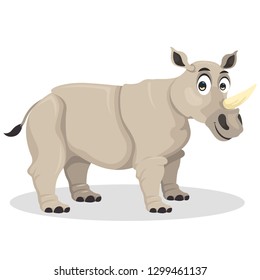 rhinoceros cartoon vector illustration