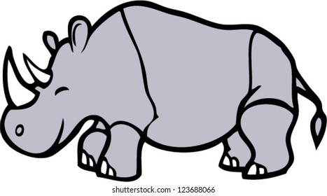 A rhinoceros drawing