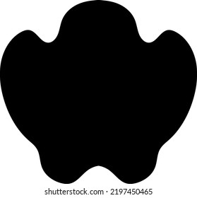 Rhinoceros footprint isolated vector illustration.