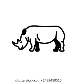 Nashorn-Symbol, Vektorillustration