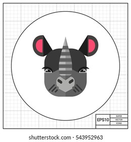 Rhinoceros head icon