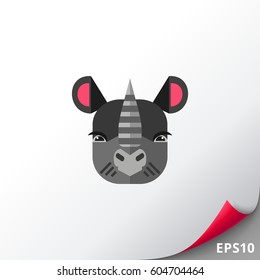 Rhinoceros head icon