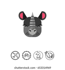 Rhinoceros head icon