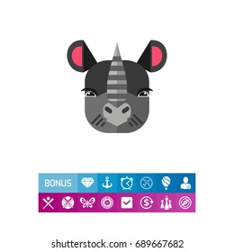 Rhinoceros head icon