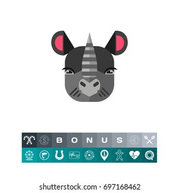 Rhinoceros head icon