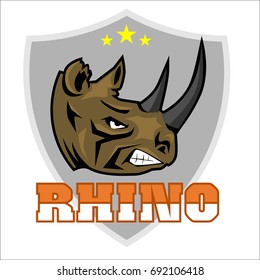 Rhinoceros Head Logo Sport