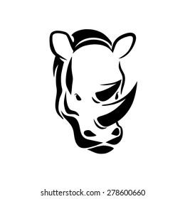 Rhinoceros head tattoo