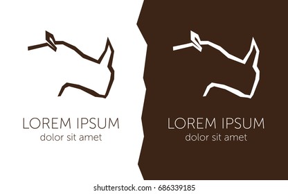 Rhinoceros head vector illustration