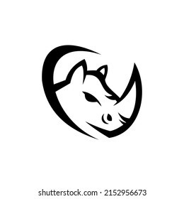 Rhinoceros  head vector logo template illustration