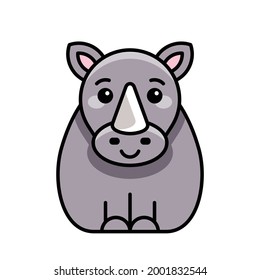 Rhinoceros icon. Icon design. Template elements