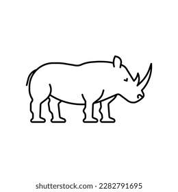 Rhinoceros icon. High quality black vector illustration.