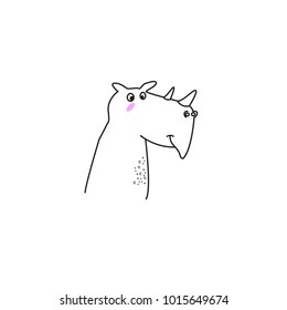 Rhinoceros icon isolated on white background. Trendy rhinoceros icon in flat style. Template for app, ui and logo, vector illustration