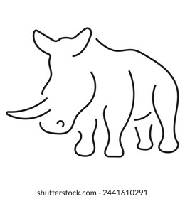 rhinoceros icon isolated on white background, vector illustration.