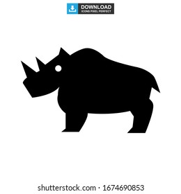 rhinoceros icon or logo isolated sign symbol vector illustration - high quality black style vector icons
