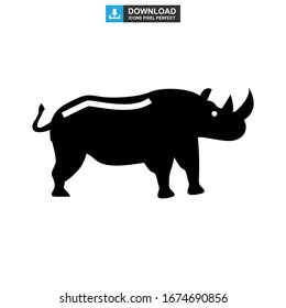 rhinoceros icon or logo isolated sign symbol vector illustration - high quality black style vector icons
