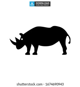 rhinoceros icon or logo isolated sign symbol vector illustration - high quality black style vector icons
