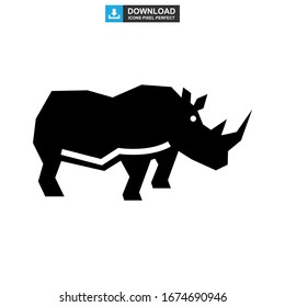 rhinoceros icon or logo isolated sign symbol vector illustration - high quality black style vector icons
