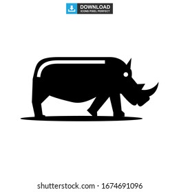 rhinoceros icon or logo isolated sign symbol vector illustration - high quality black style vector icons
