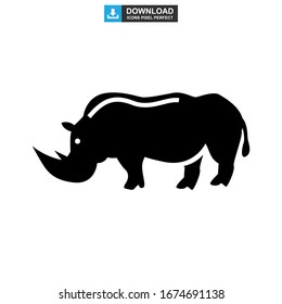 rhinoceros icon or logo isolated sign symbol vector illustration - high quality black style vector icons
