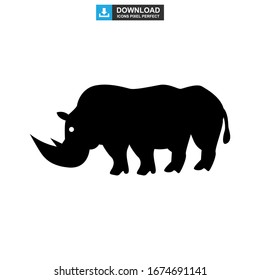 rhinoceros icon or logo isolated sign symbol vector illustration - high quality black style vector icons
